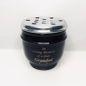 Black Metal In Loving Memory Grandad Pot 15cm
