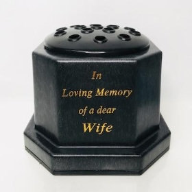 Black In Loving Memory Wife Pot