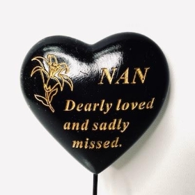 Nan Black Heart Stick 34cm