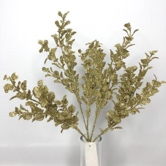 Gold Glitter Eucalyptus Bush 30cm