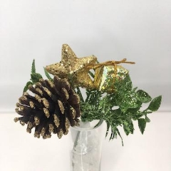 Gold Glitter Xmas Pick