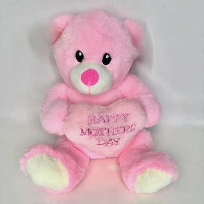 Pink Happy Mothers Day Bear 24cm