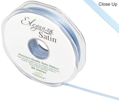 Light Blue Satin Ribbon 3mm 
