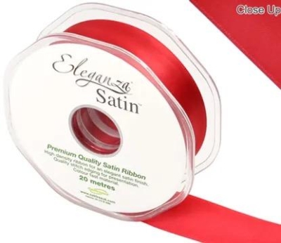Red Satin Ribbon 25mm