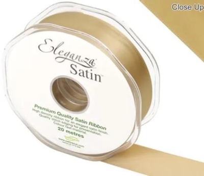 Gold Satin Ribbon 25mm 
