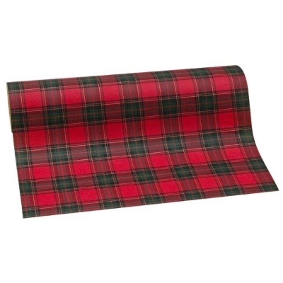 Red Tartan Kraft Paper 100m