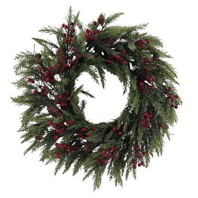 Soft Pine & Berry Wreath 60cm