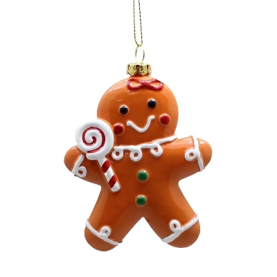 Sparkly Hanging Gingerbread 10cm