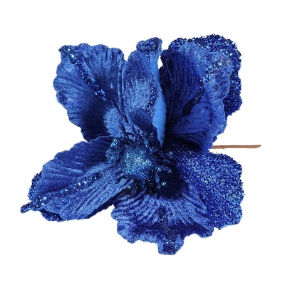 Royal Blue Velvet Magnolia 26cm