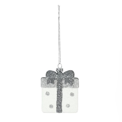 White & Silver Hanging Parcel 7.5cm