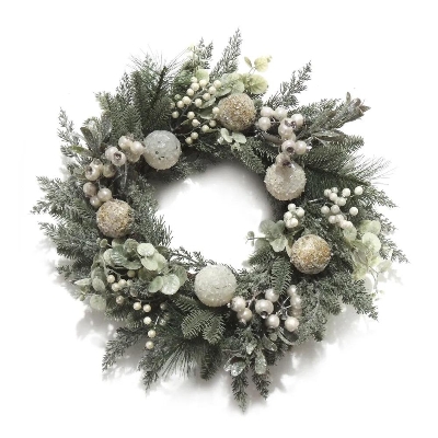 Frosted Pine Wreath 50cm