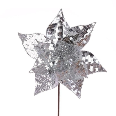 Silver Disco Poinsettia 50cm