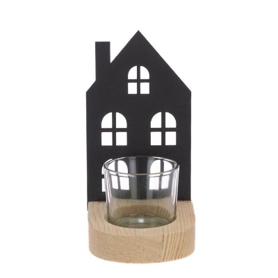 Metal House Tealight Holder 15cm