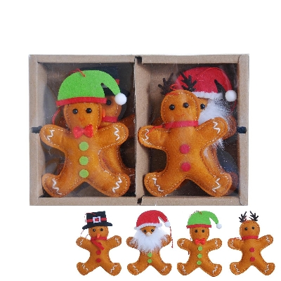 2 x Gingerbread Men Hat 10cm