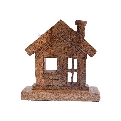Wooden Deco House 22cm