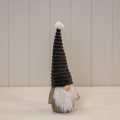 Grey Ribbed Hat Gonk 30cm