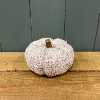 Grey Fabric Pumpkin 6cm