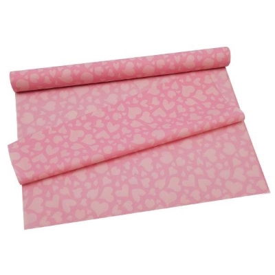 Pink & Pink Hearts Tissue x 48 Sheets