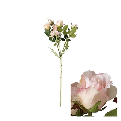 Light Pink Spray Rose 48cm