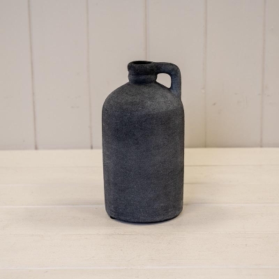 Medium Grey Textured Vase 17cm