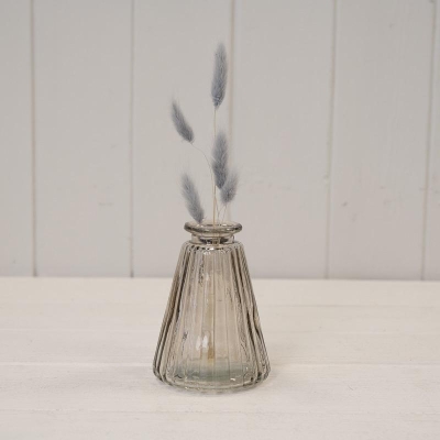 Smoky Ribbed Bottle 10cm