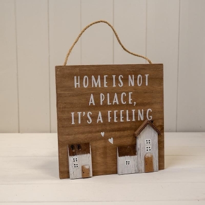 Wooden Plaque 'Home Is Not' 19cm