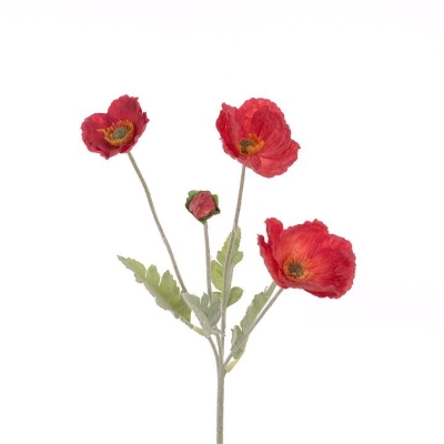 Red Fresh Touch Poppy 63cm