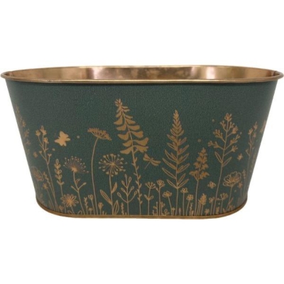 Sage Wildflower Oval Planter 19cm