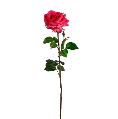 Hot Pink Rose Real Touch 70cm