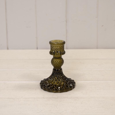 Olive Green Candlestick 10cm