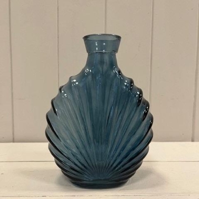 Blue Shell Vase 17cm