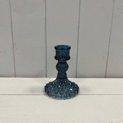 Blue Candlestick 10cm