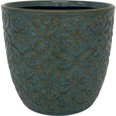 Moroccan Teal Pot 12cm