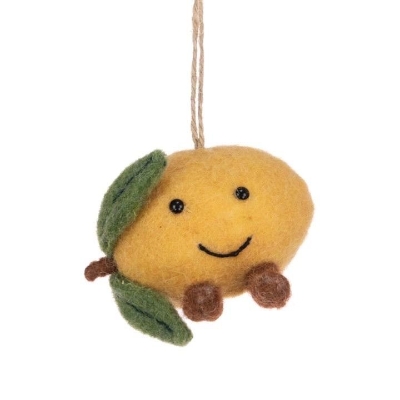 Felt Lemon Hanger 7cm