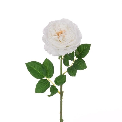 White Real Touch Rose 60cm