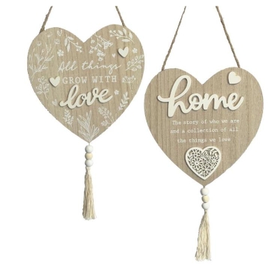 Wooden Home Heart 18cm
