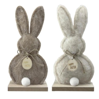 Felt Bunny On Stand 20cm