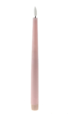 LED Pink Taper Candle 25cm x 2