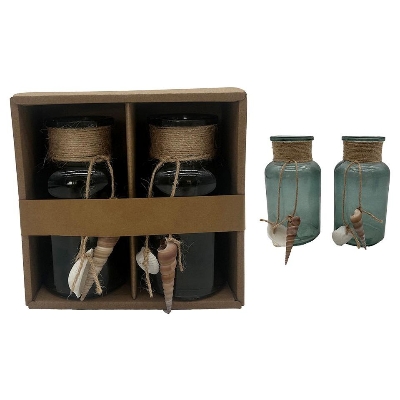 Green Morgan Duo Vase In Box 16cm