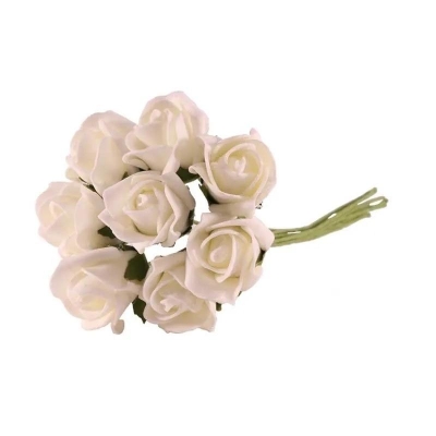 White Foam Rosebud 20cm