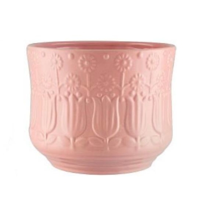 Pink Flower Planter 16cm
