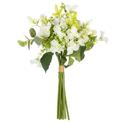 Ivory Hydrangea Tied Bundle 38cm