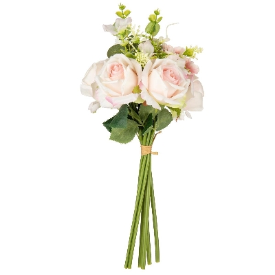 Light Pink Rose & Foliage Bundle 40cm