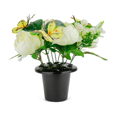 Butterfly & Peony Grave Pot 26cm