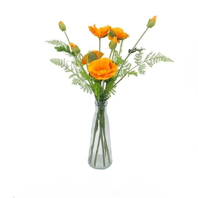 Orange Floral Fantasy Vase 50cm