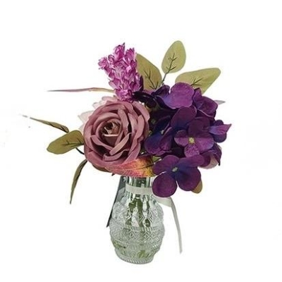 Purple Floral Fantasy Vase 30cm