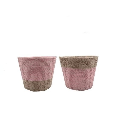 Pink Rope Planter 14cm