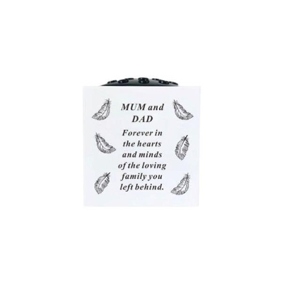 Mum & Dad Feather Pot 15cm