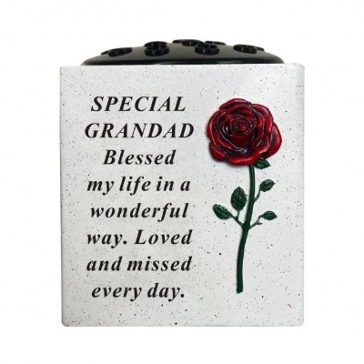 Grandad Red Rose Pot 13cm