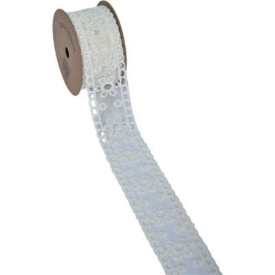 Ivory Daisy Lace Ribbon 38mm